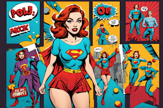 make in pop art and comics style