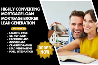 generate mortgage lead mortgage ads landing page mortgage broker business loan