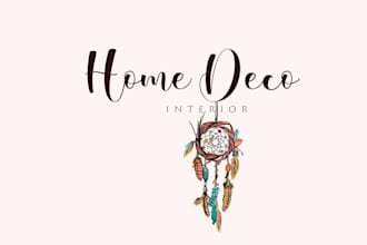 design home decor home staging dream catcher logo