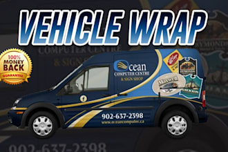 do unique van wrap design, , car wrap, van wrap, vehicle wrap
