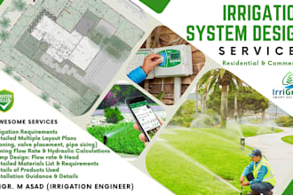 design irrigation systems and plans for residential and commercial areas