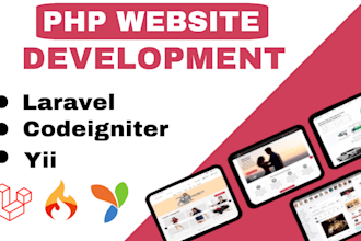 do php website development using laravel codeigniter yii