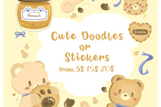 draw cute doodles designs stickers illustrations