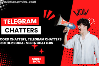 be your community manager, telegram chatters, discord chatter active engagement