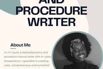 write a customized policy and procedure manual