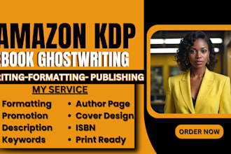 be amazon kindle ebook writer, ebook online course, ghostwriter, nonfiction kdp