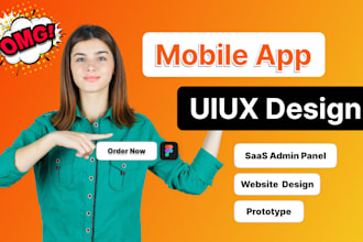 design website and mobile uiux in figma, saas admin panel and prototype