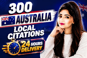 build 300 australia local citations for local SEO