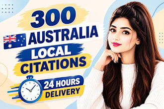 build 300 australia local citations for local SEO