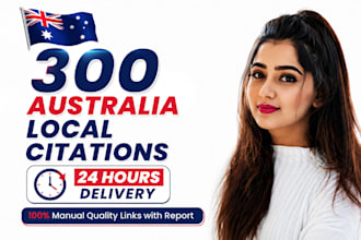 build 300 australia local citations for local SEO