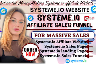 do systeme io website, systeme io landing page affiliate marketing sales funnel