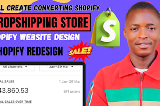 design, redesign shopify  print on demand store or shopify dropshipping website