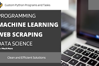 clean, analyze data and train machine learning models