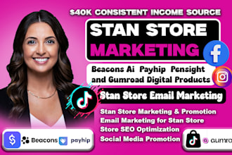 stan store, stan store marketing, beacon ai, payhip, gumroad, pensight