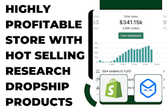 create 7 figure shopify store with hot selling products dropshipping in 48hrs