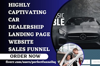 design car delearship landing page auto dealership website car sales funnel lead