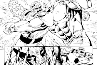 ink your comic pages , illustrations or covers