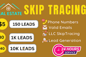 offer skip tracing and cold calling services for real estates by tlo