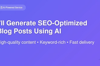 generate SEO optimized blog posts using ai