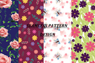 design seamless floral pattern for fabric and textile