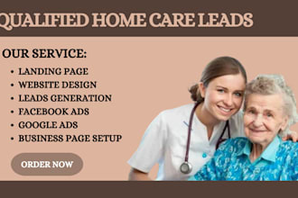 design home care leads, home care website, elderly care website
