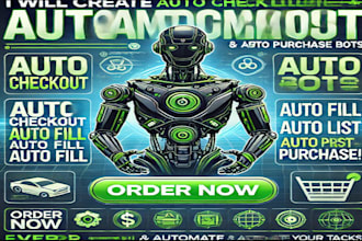 code auto checkout bot, auto fill bot, auto listing bot, auto purchase bot