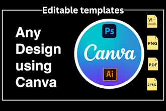 convert redesign or recreate any design  on canva in  6  hours