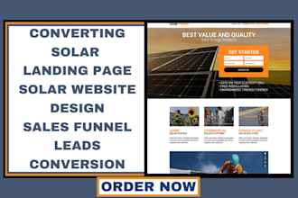 design converting solar landing page solar website sales funnel lead conversion
