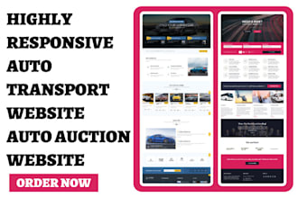 design responsive auto transport website auto auction website transport website