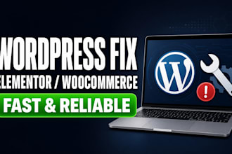 fix wordpress, elementor and woocommerce issues