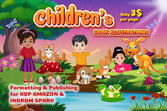 do children story book illustration and cover design