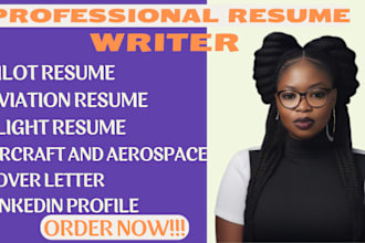 write an aviation, flight school, aerospace, pilot, airline resume cover letter
