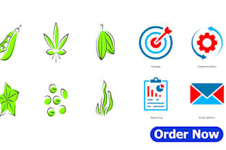 design professional custom icon, modern illustration flat icon for website