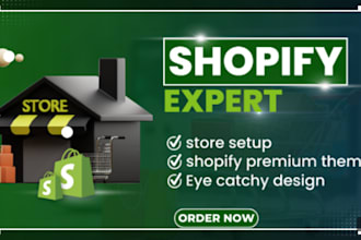 design shopify ecommerce website or landing page with pagefly, gempages, shogun