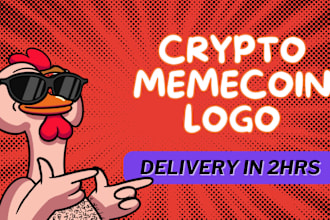 animated meme telegram sticker, memecoin logo, crypto token website, gif