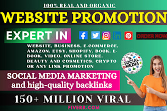 promote your website, business, online store, amazon, product, or any link