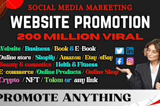 promote your website, business, online store, amazon, product, or any link