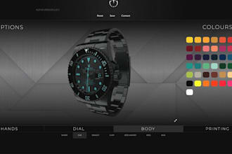 bulid 3d watch product configurator using zakeke kickflip customily teeinblue