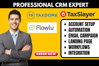 setup flowlu client portal plutio workspace taxdome taxlayer project management