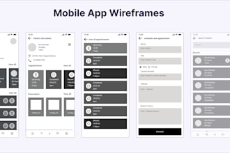make a wireframe and user flow design for a mobile app