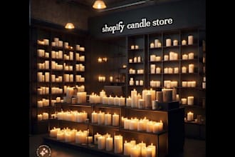 do candle shopify store design, candle website design, lightning candle store