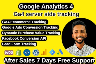 setup google analytics 4 ga4 ecommerce tracking ga4 server side tracking via GTM