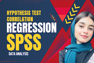 do spss data analysis, regression, correlation and hypothesis testing