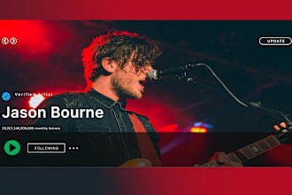 create eye catching spotify banner and linkedin banner