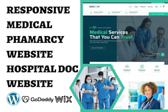 build medical pharmacy website healthcare clinic website hospital doctor website