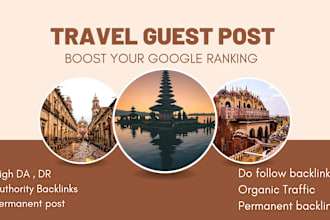 publish tourism and travel guest post with high quality backlinks