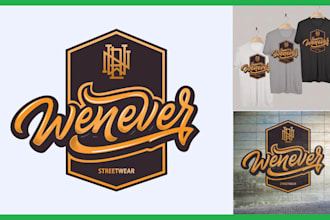 do the great awesome hand lettering logo design