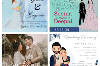 create printable invitation card for your wedding event with fast deliver