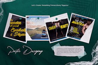 design minimalist and digital poster, book cover, menu, flyer and banner