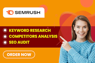 semrush keyword research and SEO audit report in 24 hours